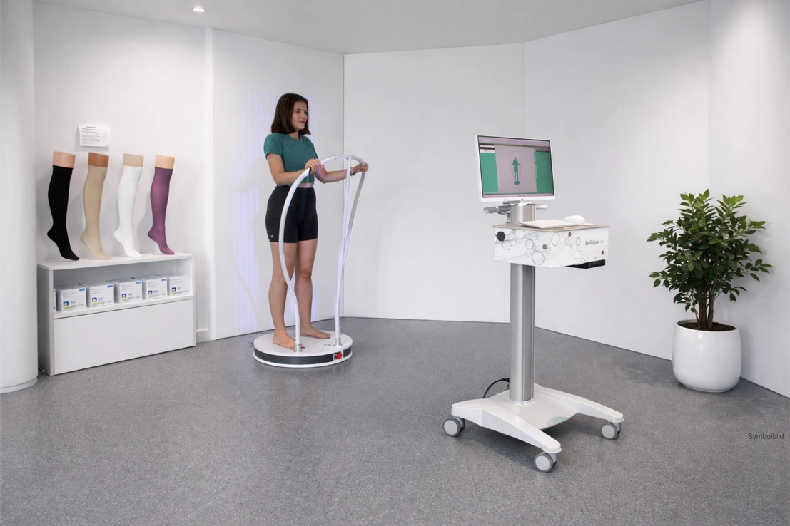 A video providing an overview of the manufacturers that can be selected for compression care in the BodyLux software of the scanning system of the same name.